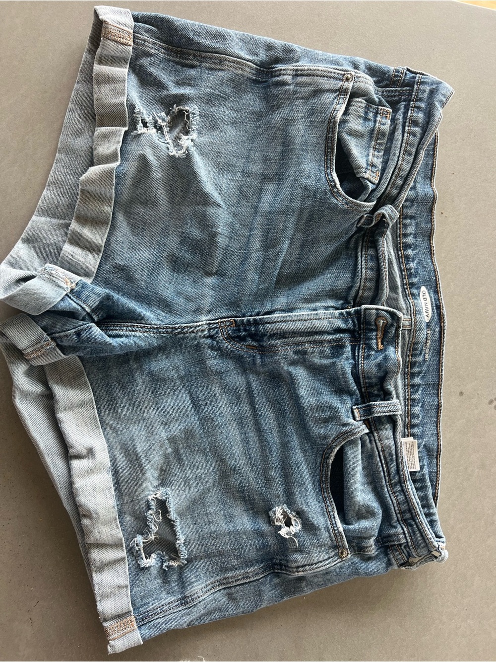 Old Navy Light Blue Distressed Denim Shorts